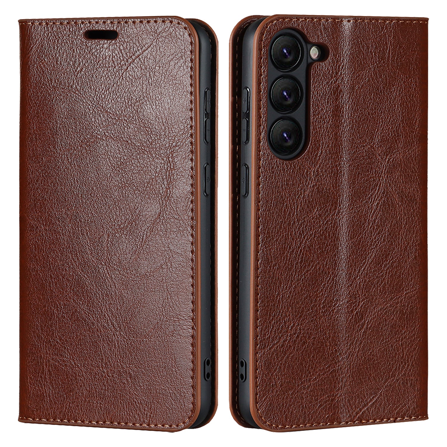 For Samsung Galaxy S23 Magnetic Absorption Phone Cover Stand Flip Wallet Crazy Horse Texture Genuine Leather Phone Case For Samsung Galaxy S23 Magnetic Absorption Phone Cover Stand Flip Wallet Crazy Horse Texture Genuine Leather Phone Case